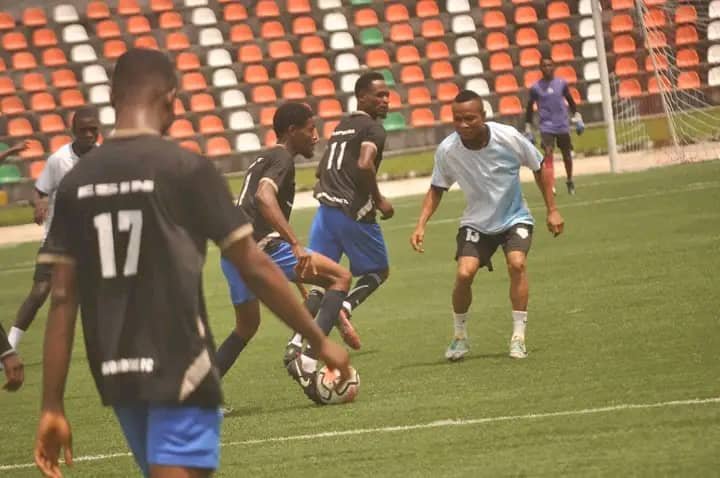 friendly match in Uyo stadium