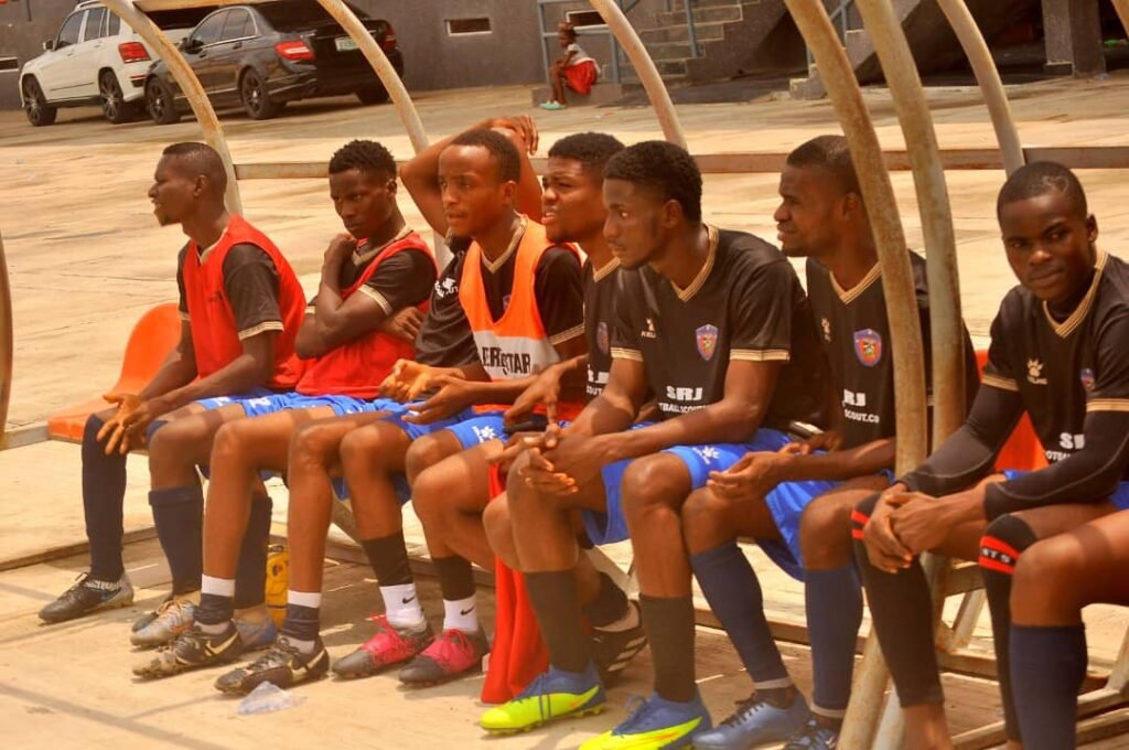 pre training for match at uyo stadium